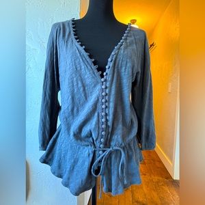Anthropology vintage peplum sweater